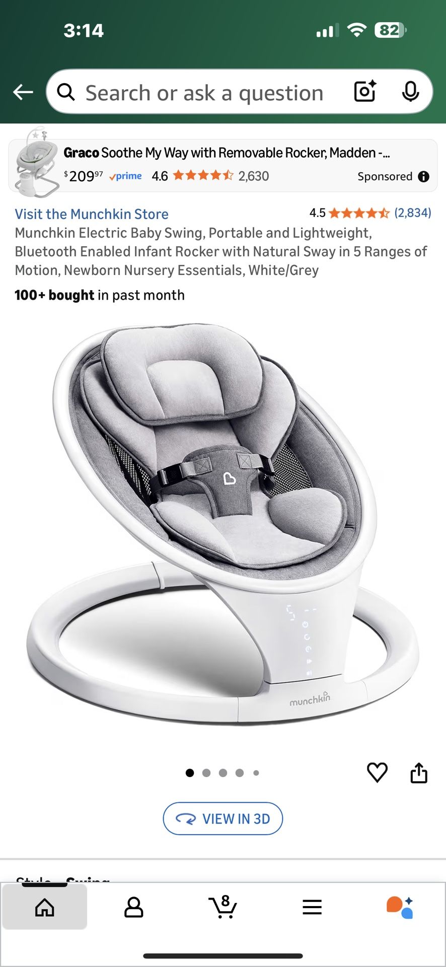 Munchkin Electric Baby Swing