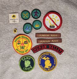 Vintage girl scout patches