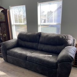 Leather Couch/ Queen Sofa Bed Convertible 