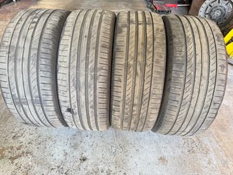 Set of 4 Tires 255/45/22 and 285/40/22 Continental Contisportcontact Contiseal with 80-90% Left Amazing set