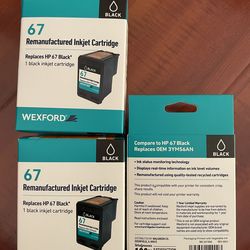 WEXFORD Inkjet Cartridge, Replaces HP 67, Black - 1 Ink Cartridge