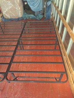 King metal bed frame.