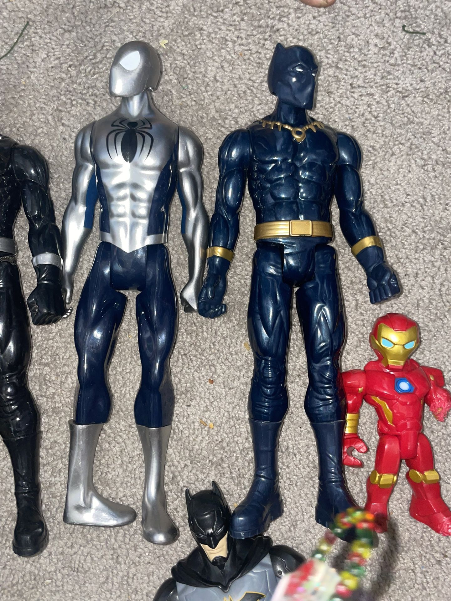 Marvel, Superheroes, And Ninja Turtles, Captain America, Batman Black Panther, Silver Spider-Man  and captain marvel Iron Man