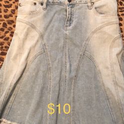 Girls Denim Skirt Size 16R