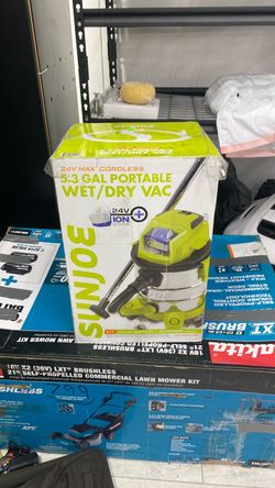 5.3 gal portable wet/dry  vac sunjoe