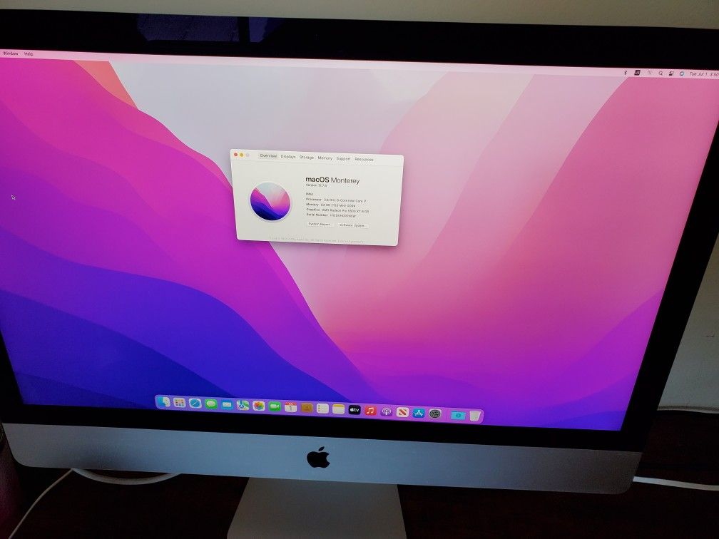 iMac Retina 5K, 27-inch, 2020 I7 64Gb 512 Gb