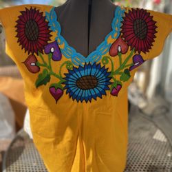 Mexican Embroidered Blouse