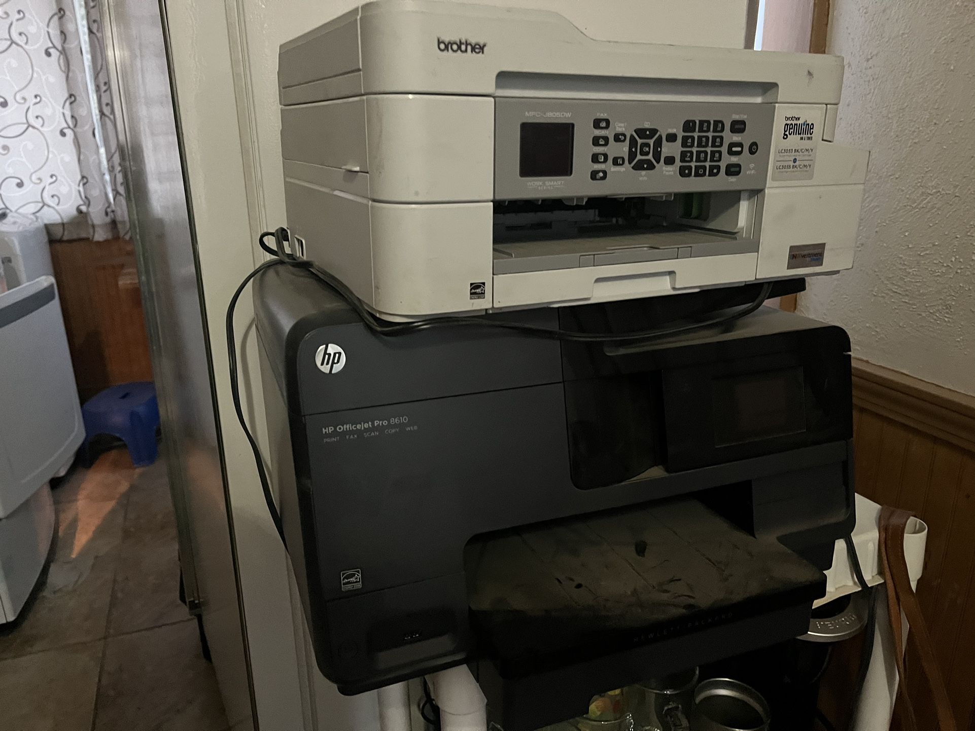 2 Printers HP And Brother 