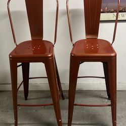 30”h 2 Metal Barstools