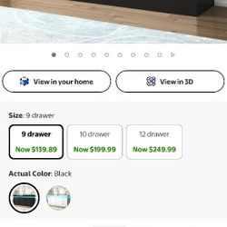 Black L.E.D Dresser / 2 Storage Racks 