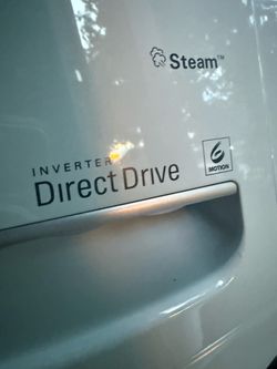 White Lg front loader washer and dryer