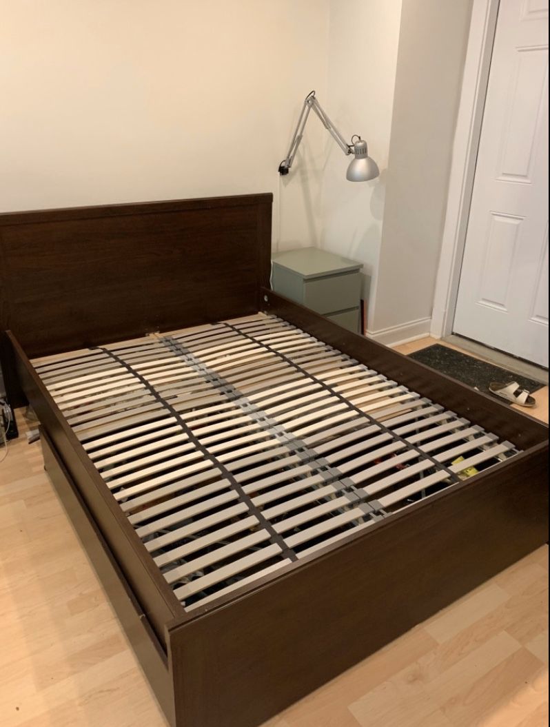 Full Bed Frame with Storage