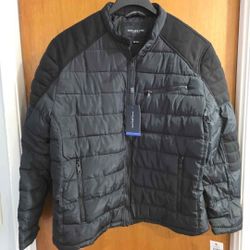 Men's Andrew Marc Biker Jacket Puffer XL

Black