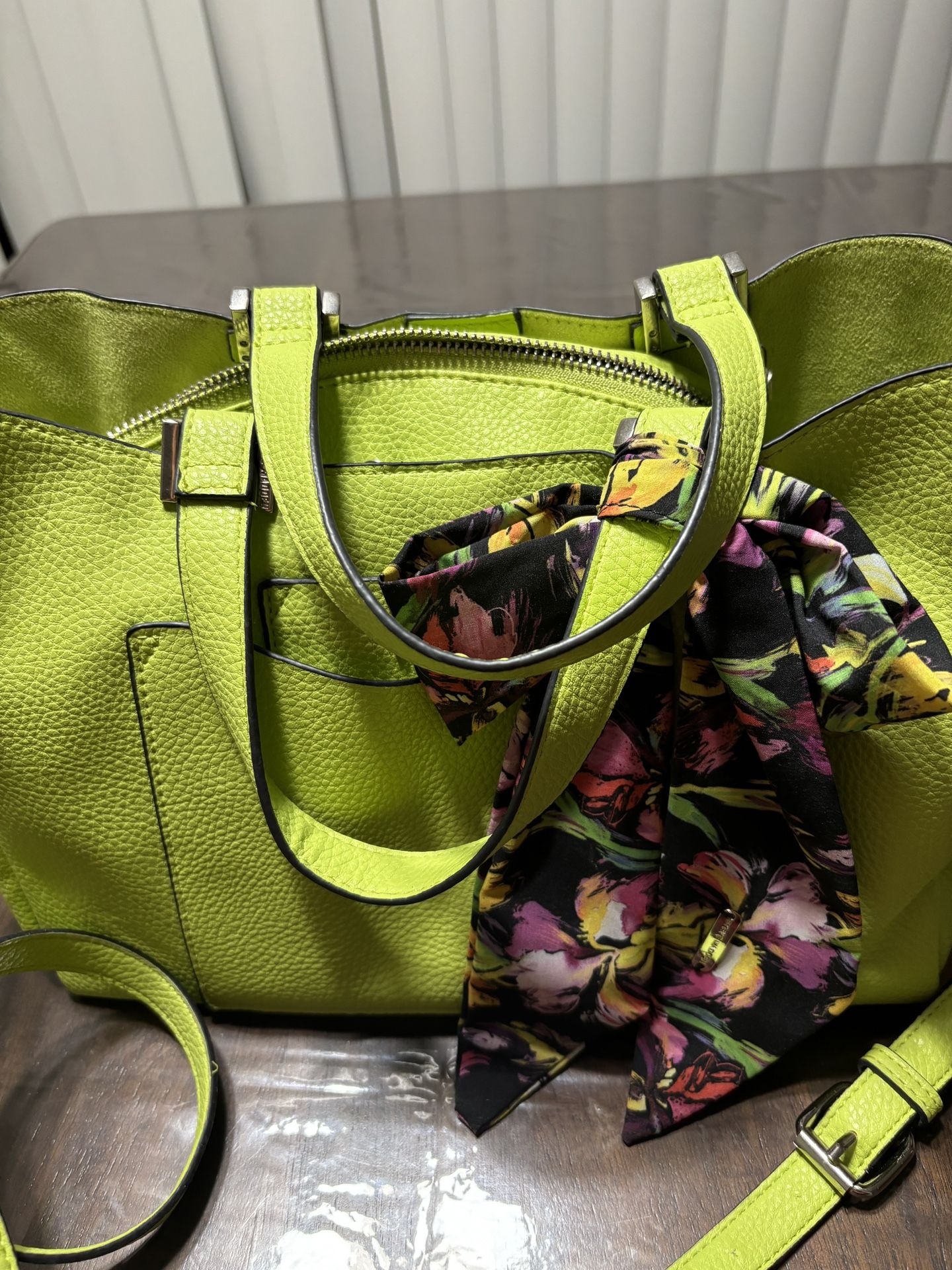 Steve Madden Lime Green Leather CrossBody Purse