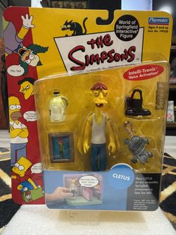 The Simpsons World of Springfield Cletus Figure – Vintage Playmates, Sealed