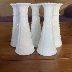 Milk Glass Bud Vases