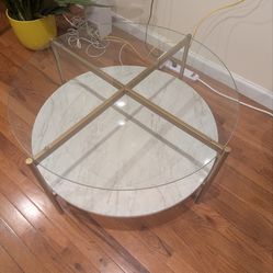 Round Glass top coffee table