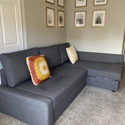 Ikea Sleeper sectional,3 seat w/storage, Skiftebo dark gray