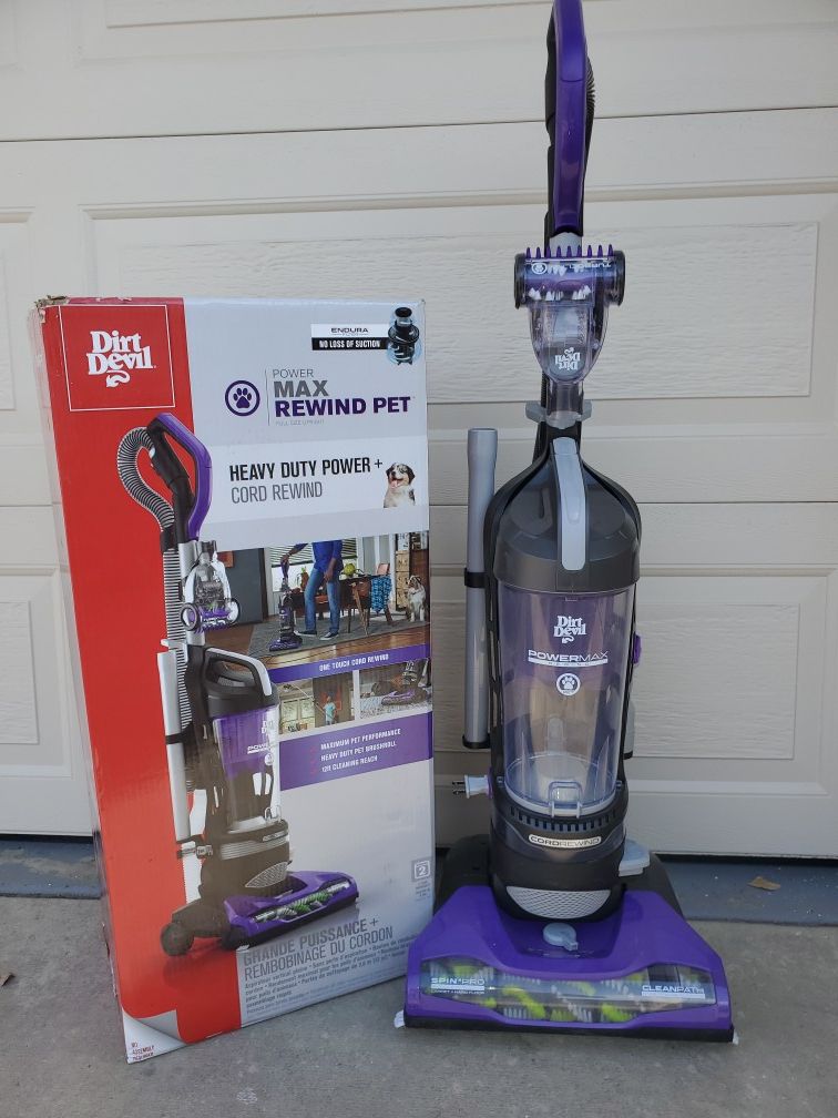 DIRT DEVIL POWER MAX REWIND BAGLESS PET FULL SIZE UPRIGHT for Sale in