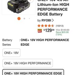 Brand New Ryobi Battery