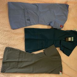 Scrubs Top Womens 3Pcs Small Size
