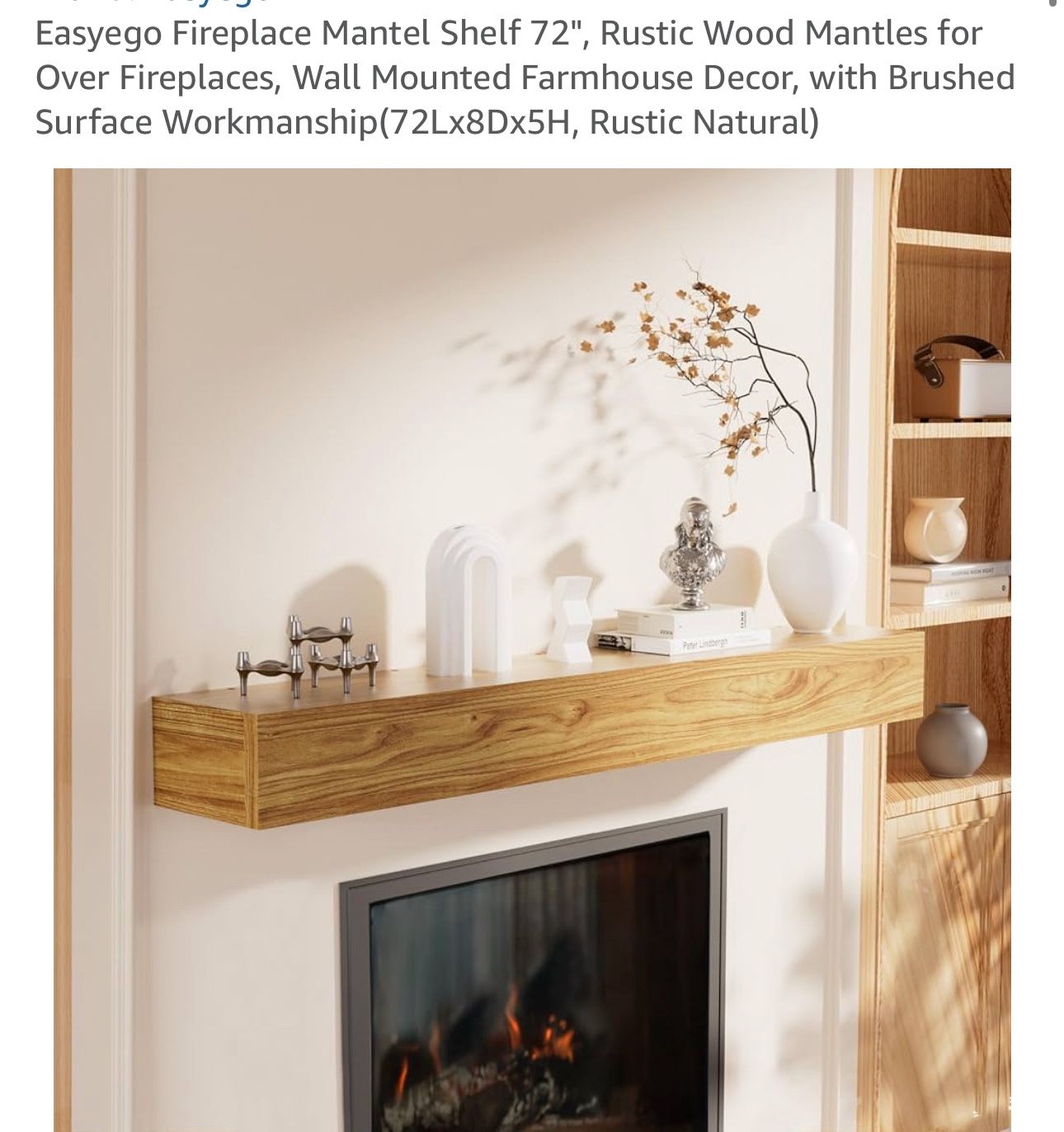 Easyego Fireplace Mantel Shelf 72