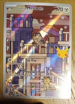 Galarian Meowth 141/128 Holo Rare Pokémon Card