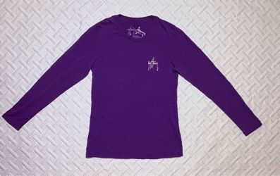 Guy Harvey long-sleeve tee in deep purple size small women’s
