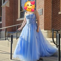 JJ'S House Light Blue Prom Dress Size US 12