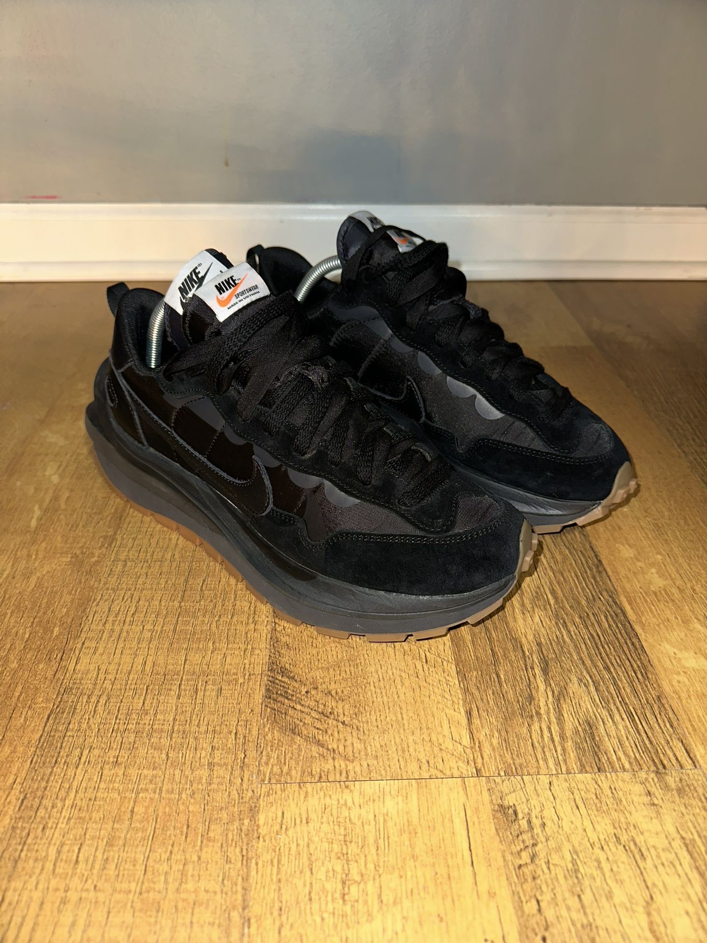 sacai x VaporWaffle 'Black Gum'