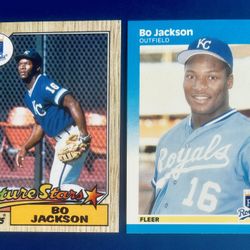 Bo Jackson Rookie Baseball Card Lot 