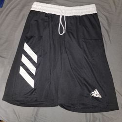 Adidas Black/White Basketball Shorts Size L - Large