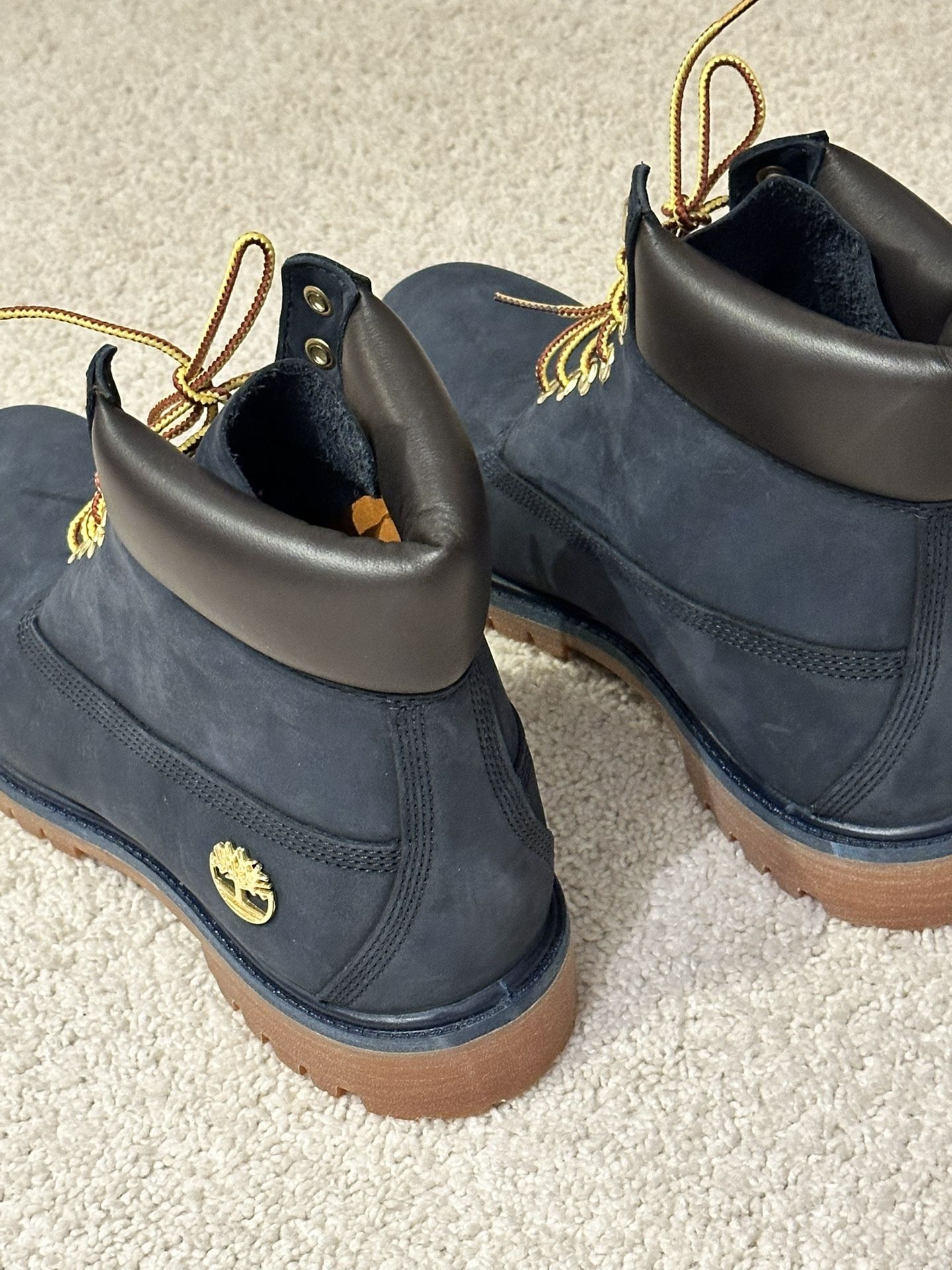 TIMBERLAND PREMIUM 6 IN WATERPROOF BOOT NAVY NUBUCK