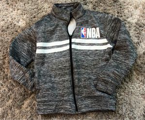 NBA Gray Zip Up Sweatshirt Jacket Boys youth Size 8-10