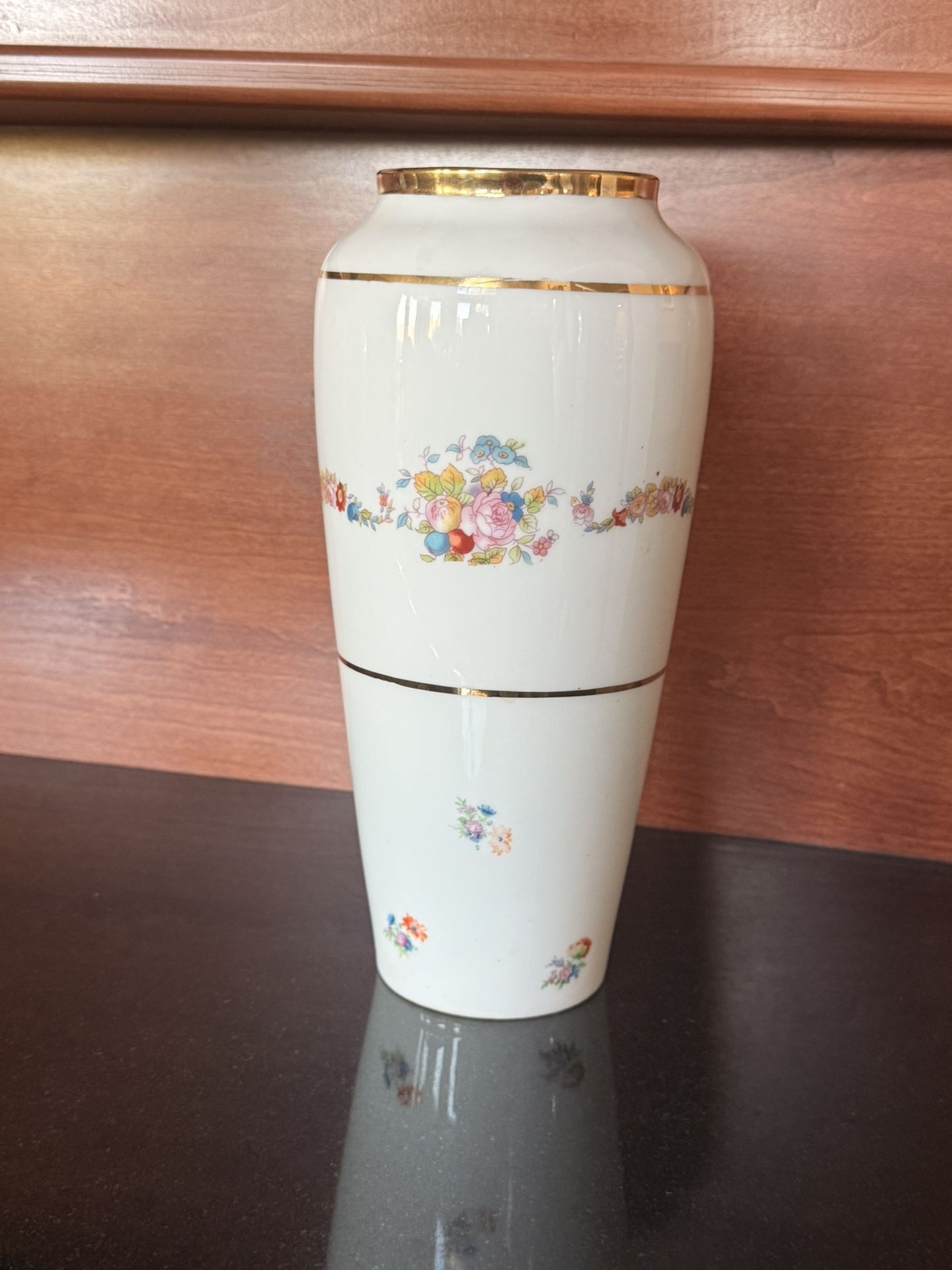 vintage French Limoges Hand-Painted Porcelain Vase