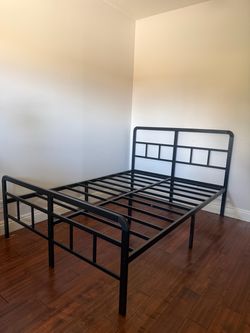 Full Metal Bed Frame with Headboard and Footboard