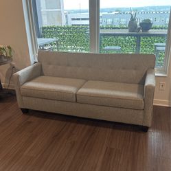 World Market Grey Fabric Couch