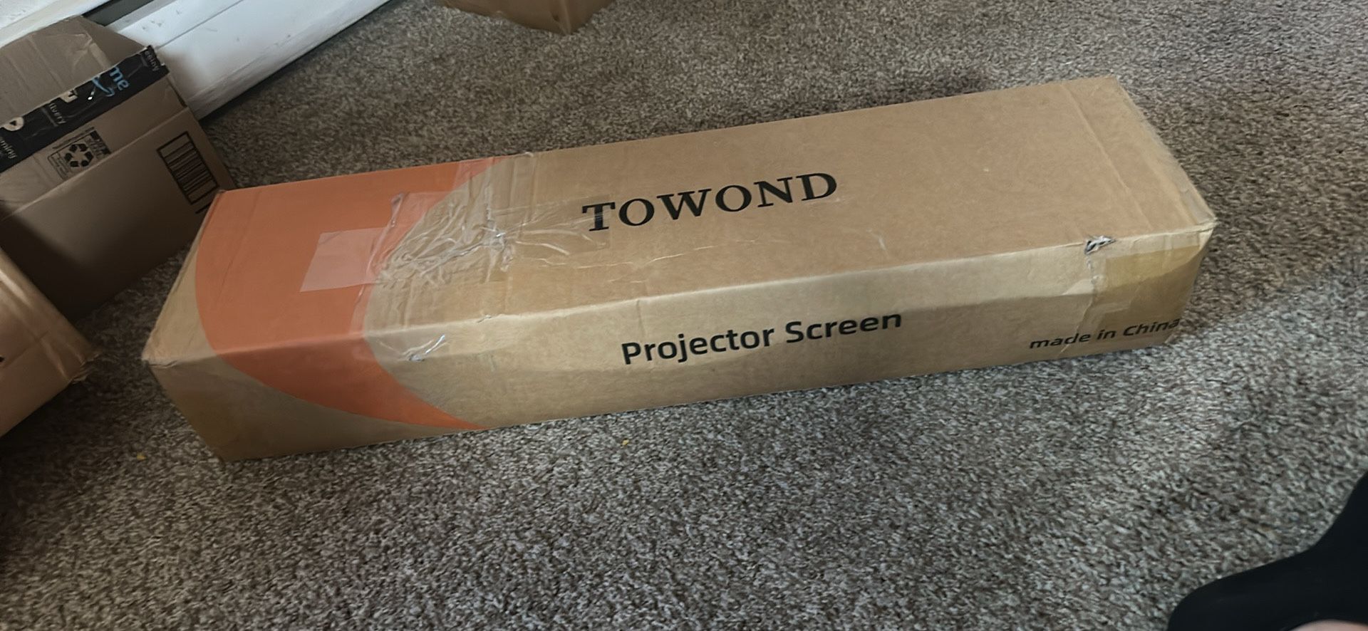 Projector Screen and Stand,Towond 120 inch Outdoor Projection Screen, Portable 16:9 4K
