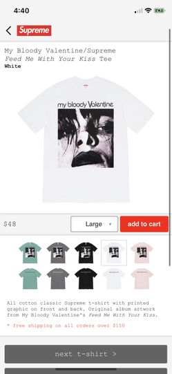 supreme my bloody valentine / supreme feed me with your kiss tee