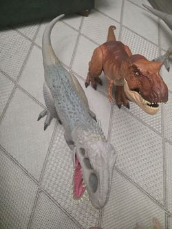 3ft long jurassic world dinosaurs trex and Indominus rex
