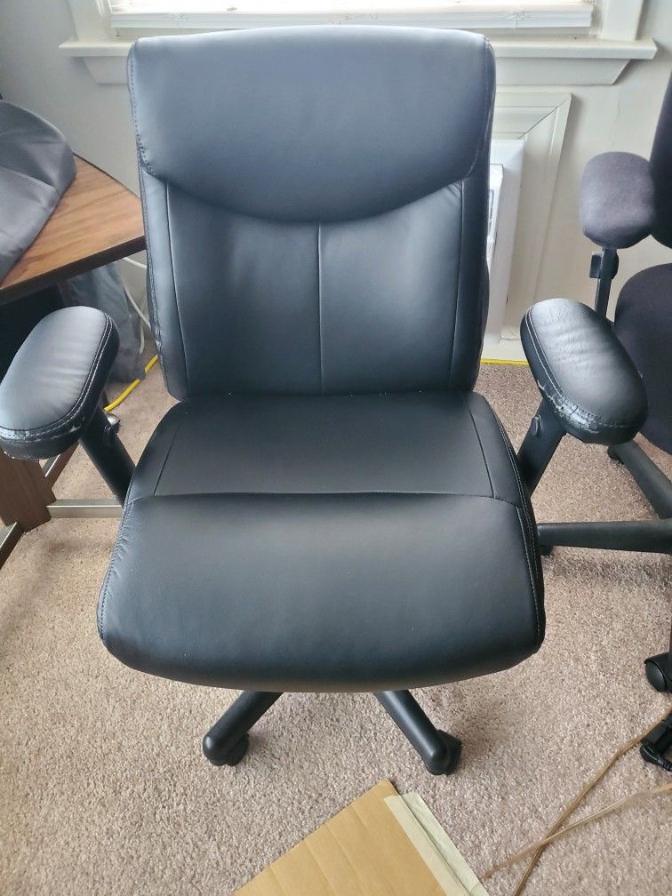 Three Black Desk Chairs