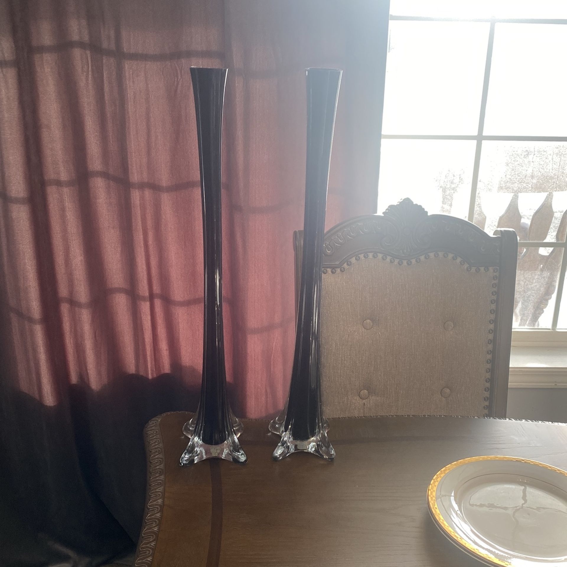 10 Black Eiffel Tower Vases