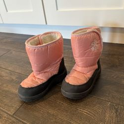 Girls Pink Snow Boots Size 10