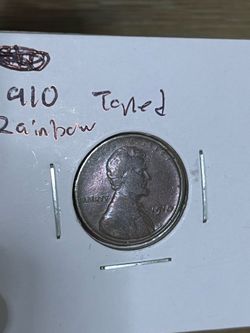 Wheat Penny 1910 Toned Rainbow 🌈 Coin