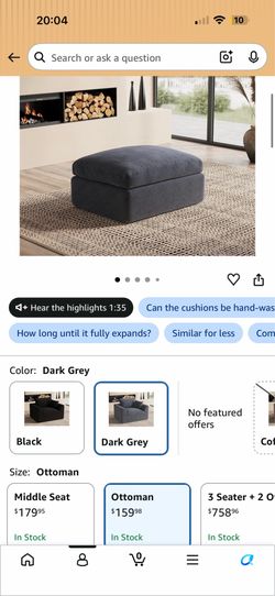 Grey Ottoman brand new
