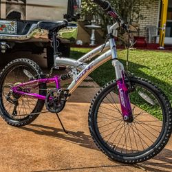 20″ Grey & Purple Ozone Full Suspension Mountain Bike – Palm Bay”