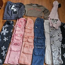 Cargo Jeans,sweater,skirt For Girl Size 8-10
