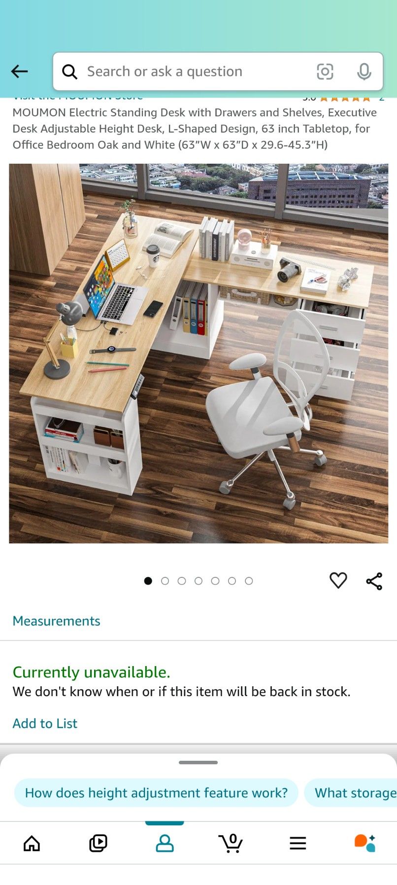 White Electric Standing Desk