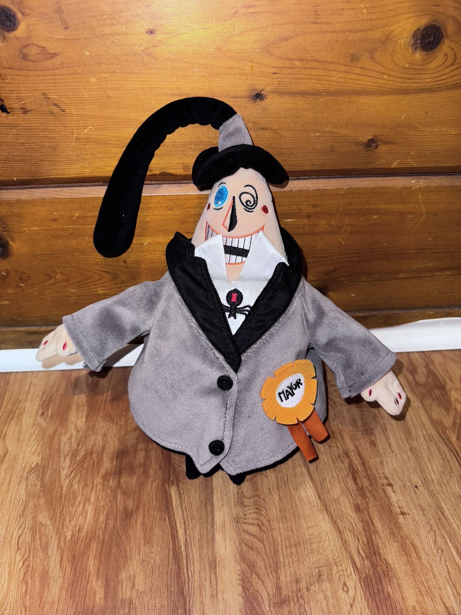 Disney Parks The Nightmare Before Christmas Mayor 12" Plush Toy 2 Faces Stuffed