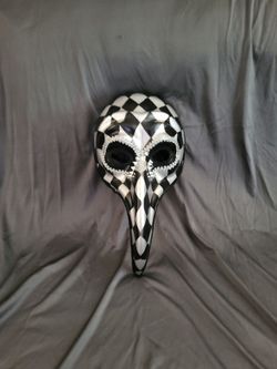 Venetian Harlequin Plague Doctor Mask